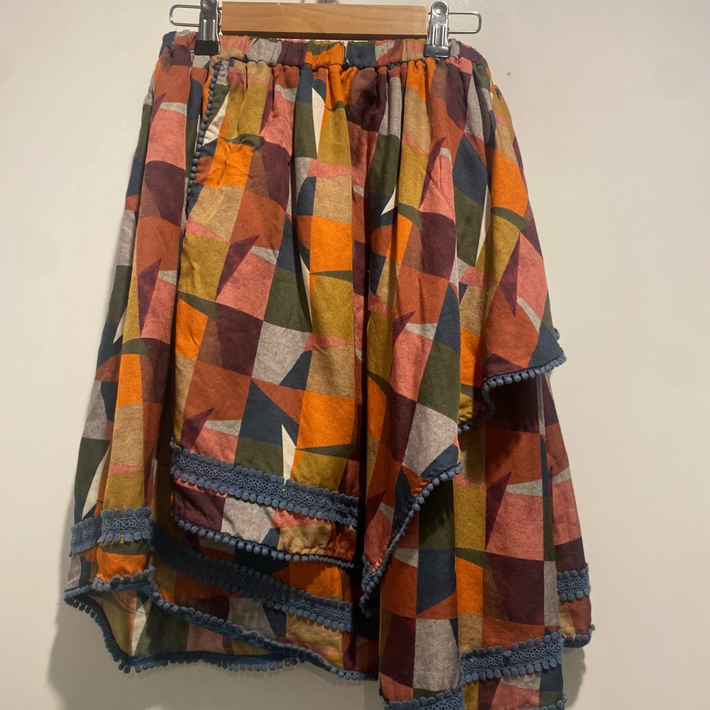 Tia Cibani Multi colored plaid girls skirt
